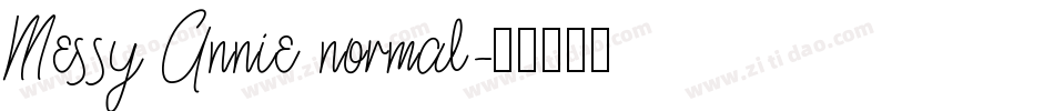 Messy Annie normal字体转换
